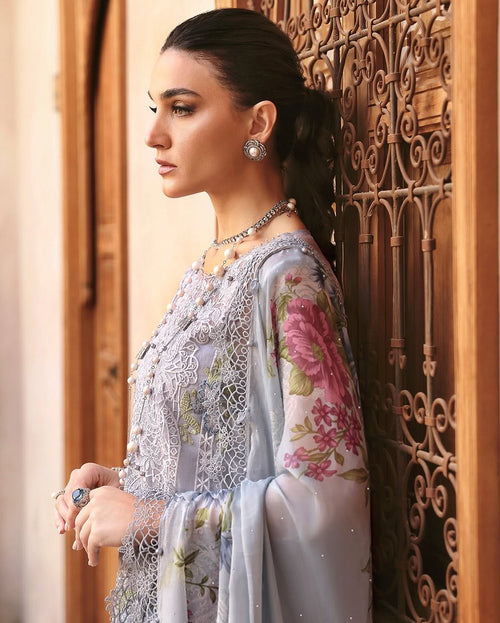 3 Piece Stitched Embroidered Organza Suit (MRB-0032)