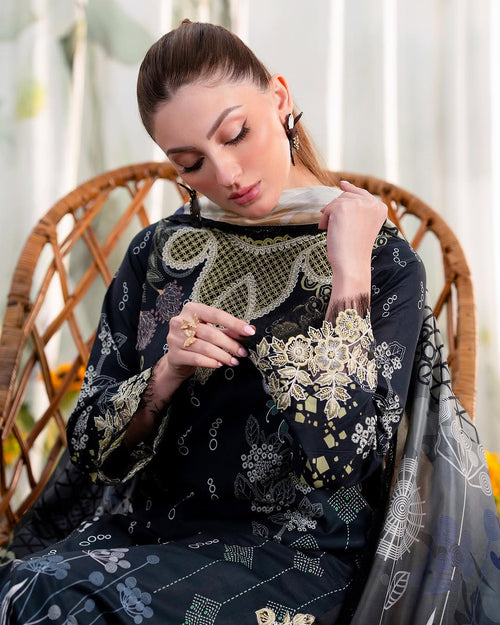 ALIYANAS - NAZAN - PRINTED EMBROIDERED - (ALY-0036)