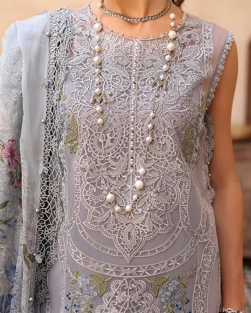 3 Piece Stitched Embroidered Organza Suit (MRB-0032)