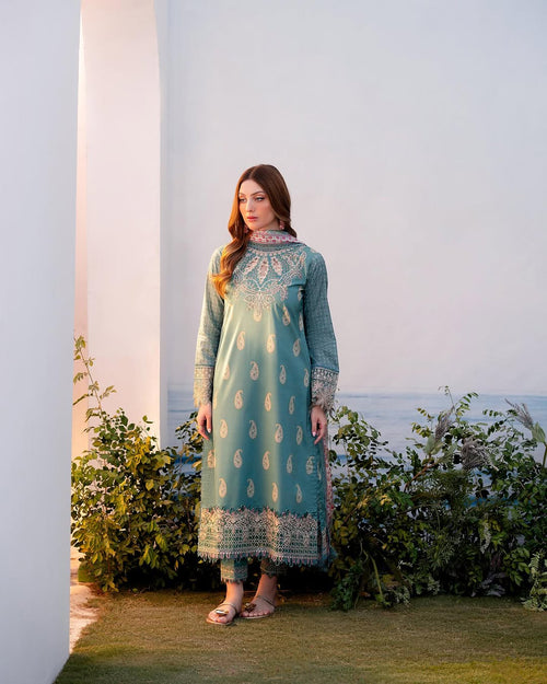 ALIYANA'S - SIBEL PRINTED EMBROIDERED - (ALY-0033)