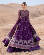 3 Piece Stitched Embroidered Net Dress (MRB-0036)