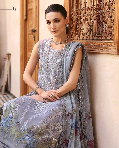 3 Piece Stitched Embroidered Organza Suit (MRB-0032)