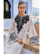3 Piece Stitched Embroidered Paper Cotton Suit (MRB-0020)