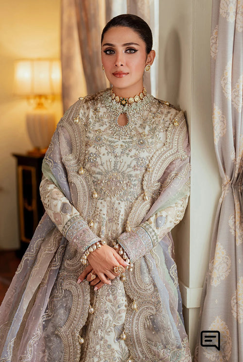 BAROQUE CHANTELLE EMBROIDERED NET LIGHT GOLD.(BAR-0012)