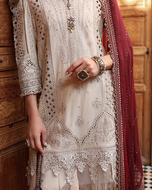 3 Piece Stitched Embroidered Lawn Suit (MRB-0027)