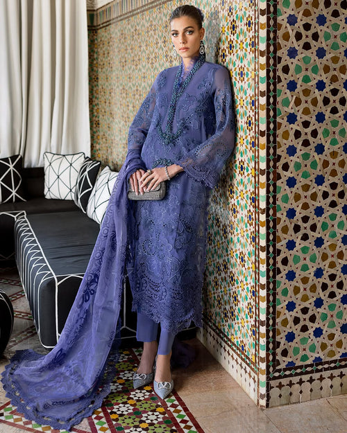 3 Piece Stitched Embroidered Lawn Suit (MRB-0038)