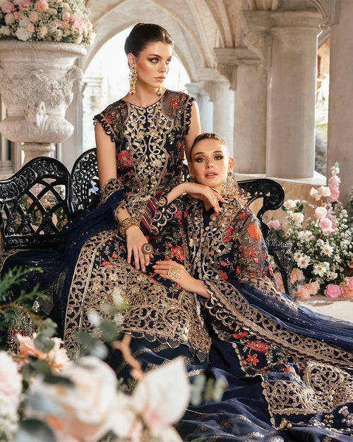 MARIA B MBROIDERED WITH SLEEVES & FULL LINING (MRB-0013)