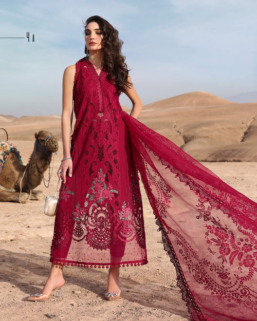 3 Piece Stitched Embroidered Lawn Suit (MRB-0040)