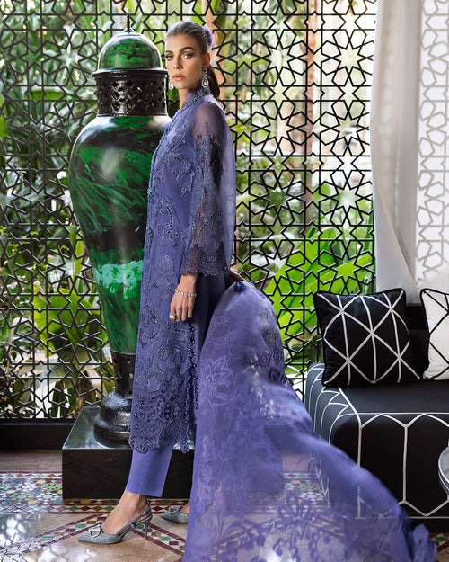 3 Piece Stitched Embroidered Lawn Suit (MRB-0038)