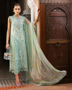 3 Piece Stitched Embroidered Lawn Suit (MRB-0022)