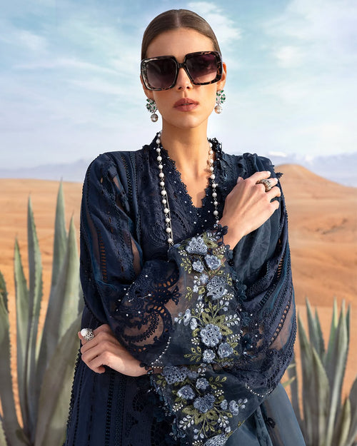 3 Piece Stitched Embroidered Lawn Suit (MRB-0018)