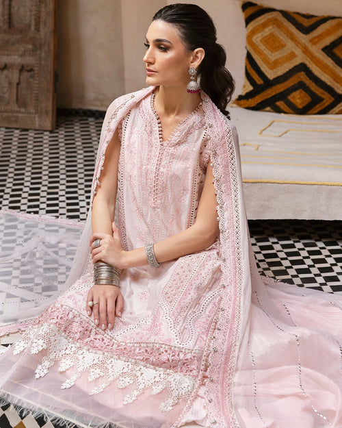 3 Piece Stitched Embroidered Lawn Suit (MRB-0029)