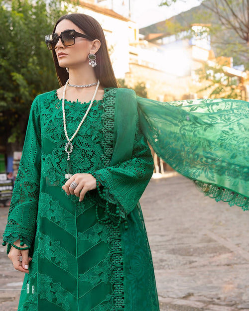 3 Piece Stitched Embroidered Lawn Suit (MRB-0034)