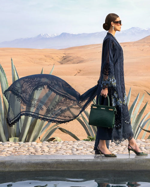 3 Piece Stitched Embroidered Lawn Suit (MRB-0018)