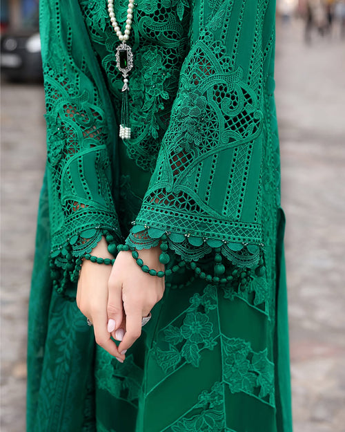 3 Piece Stitched Embroidered Lawn Suit (MRB-0034)