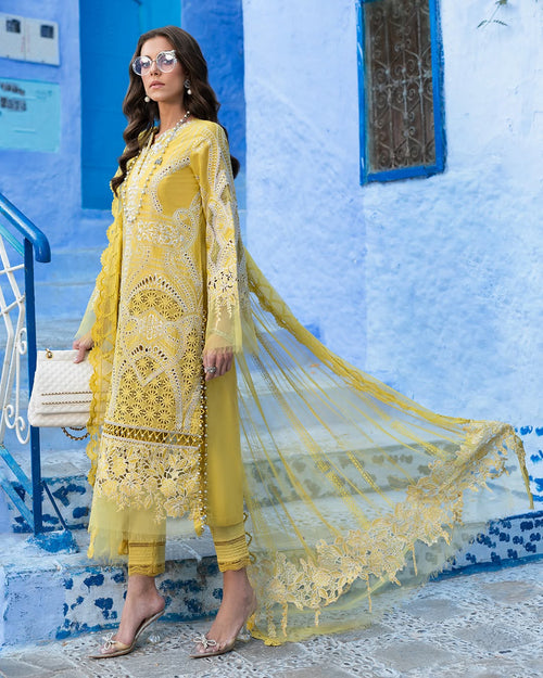 3 Piece Stitched Embroidered Lawn Suit (MRB-0026)