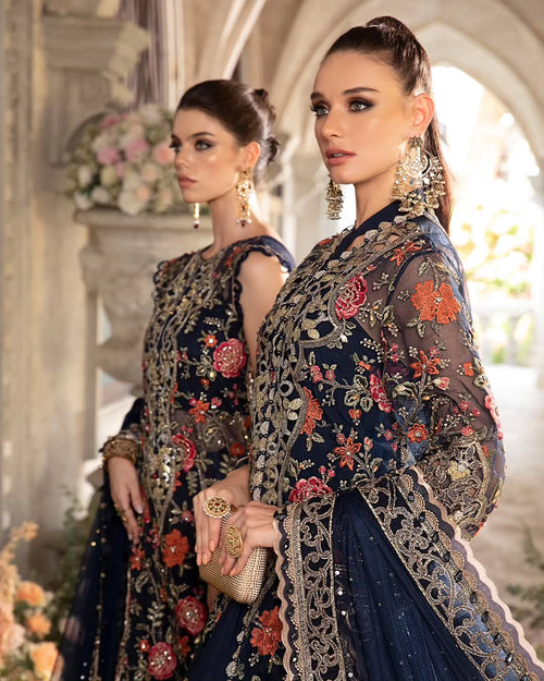 MARIA B MBROIDERED WITH SLEEVES & FULL LINING (MRB-0013)