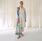 QALAMKAR QPRINTS Embroidered Lawn - Florine (QAL-0011)