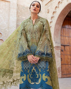 3 Piece Embroidered Paper Cotton Suit (MRB-0046)