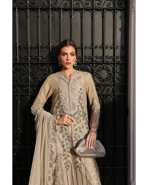 3 Piece Stitched Embroidered Lawn Suit (MRB-0042)