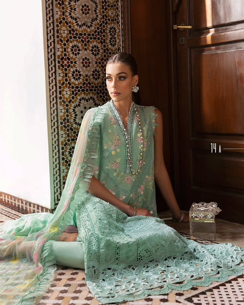 3 Piece Stitched Embroidered Lawn Suit (MRB-0022)
