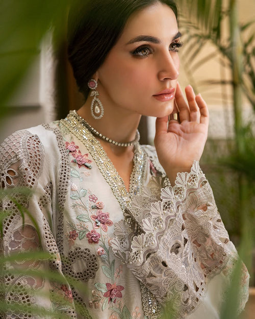 3 Piece Stitched Embroidered Lawn Suit (MRB-0028)