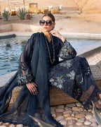 3 Piece Stitched Embroidered Lawn Suit (MRB-0018)