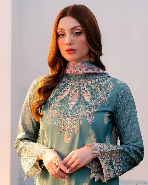 ALIYANA'S - SIBEL PRINTED EMBROIDERED - (ALY-0033)