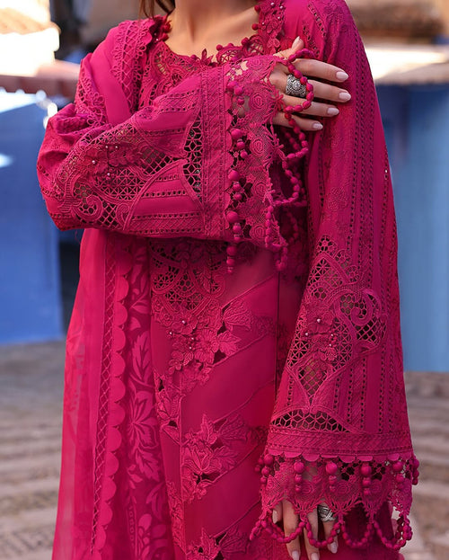 3 Piece Stitched Embroidered Lawn Suit (MRB-0035)