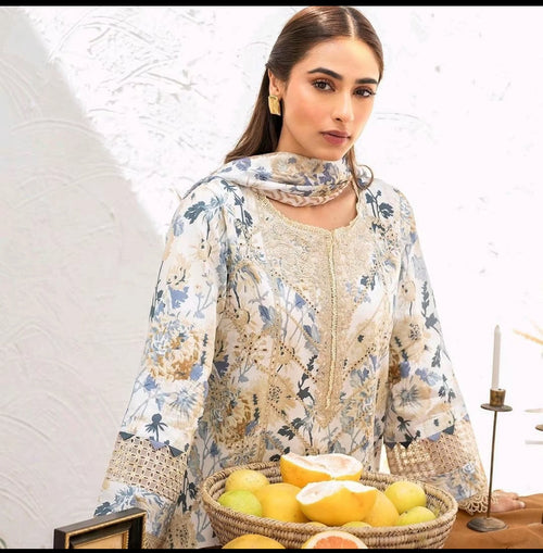 ALIYANA'S - ALISHA PRINTED EMBROIDERED - (ABY-0012)