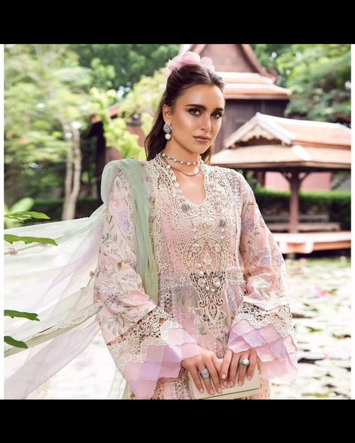 Maria B Luxury Lawn ! Stunning Outfit (MRB-0009)