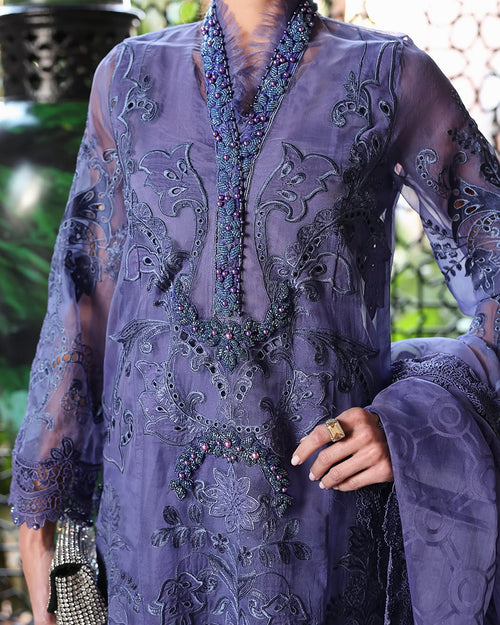 3 Piece Stitched Embroidered Lawn Suit (MRB-0038)