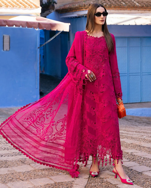 3 Piece Stitched Embroidered Lawn Suit (MRB-0035)