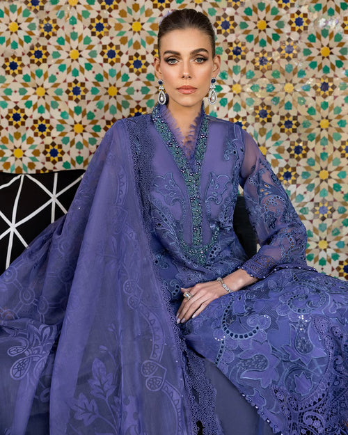 3 Piece Stitched Embroidered Lawn Suit (MRB-0038)