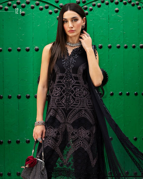 3 Piece Stitched Embroidered Lawn Suit (MRB-0025)