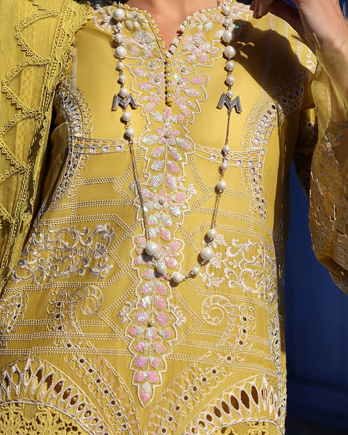 3 Piece Stitched Embroidered Lawn Suit (MRB-0026)