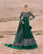 3 Piece Stitched Embroidered Net Dress (MRB-0037)