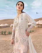 3 Piece Stitched Embroidered Dobby Lawn Suit (MRB-0021)