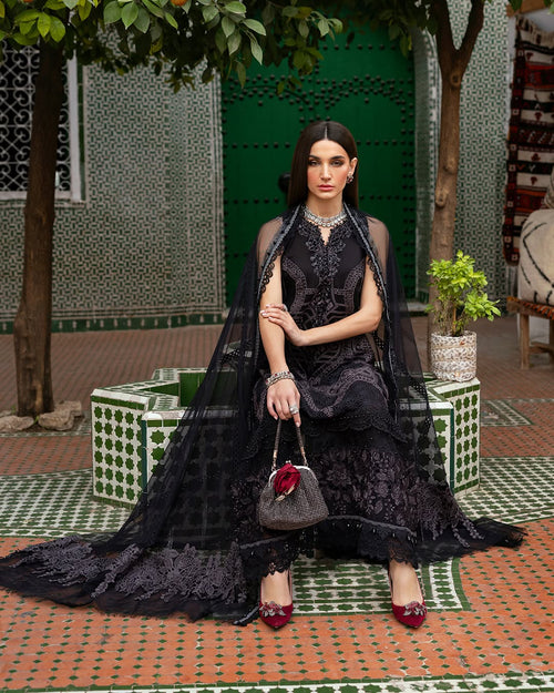 3 Piece Stitched Embroidered Lawn Suit (MRB-0025)