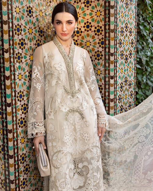3 Piece Stitched Embroidered Organza Suit (MRB-0039)