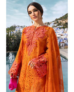 3 Piece Stitched Embroidered Paper Cotton Suit (MRB-0019)