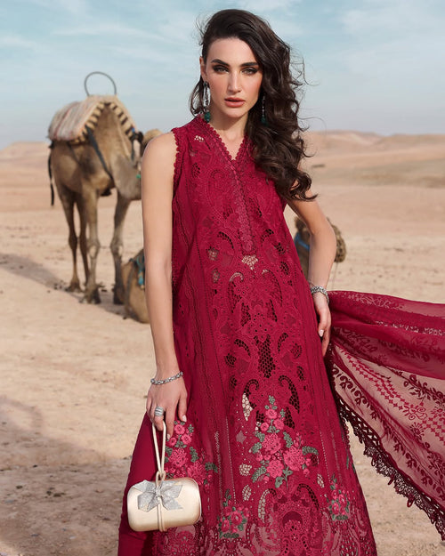 3 Piece Stitched Embroidered Lawn Suit (MRB-0040)