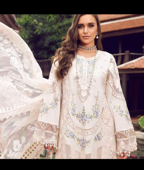 Maria B Luxury Lawn Edition'24 - elegant. (MRB-0010)
