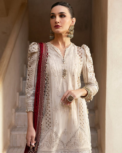 3 Piece Stitched Embroidered Lawn Suit (MRB-0027)