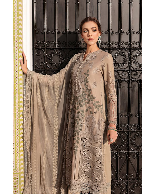 3 Piece Stitched Embroidered Lawn Suit (MRB-0042)