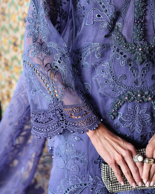 3 Piece Stitched Embroidered Lawn Suit (MRB-0038)