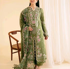 QALAMKAR Qlinekari PRINTED LAWN'24 - Semal - EMBROIDERED (QAL-0015)