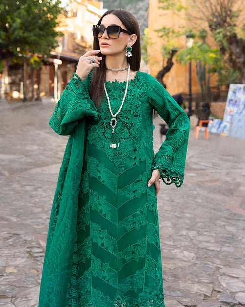 3 Piece Stitched Embroidered Lawn Suit (MRB-0034)
