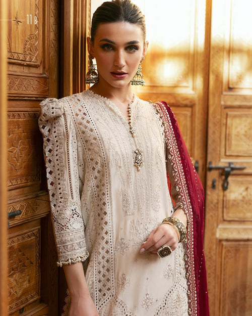 3 Piece Stitched Embroidered Lawn Suit (MRB-0027)