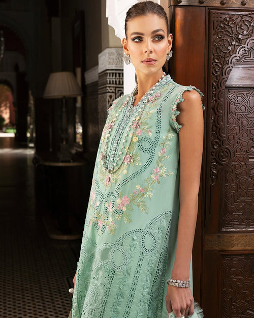 3 Piece Stitched Embroidered Lawn Suit (MRB-0022)